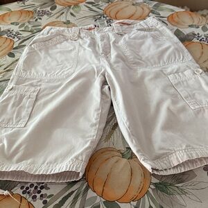 cream Cargo Shorts